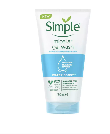 SIMPLE Water Boost Micellar Facial Gel Wash